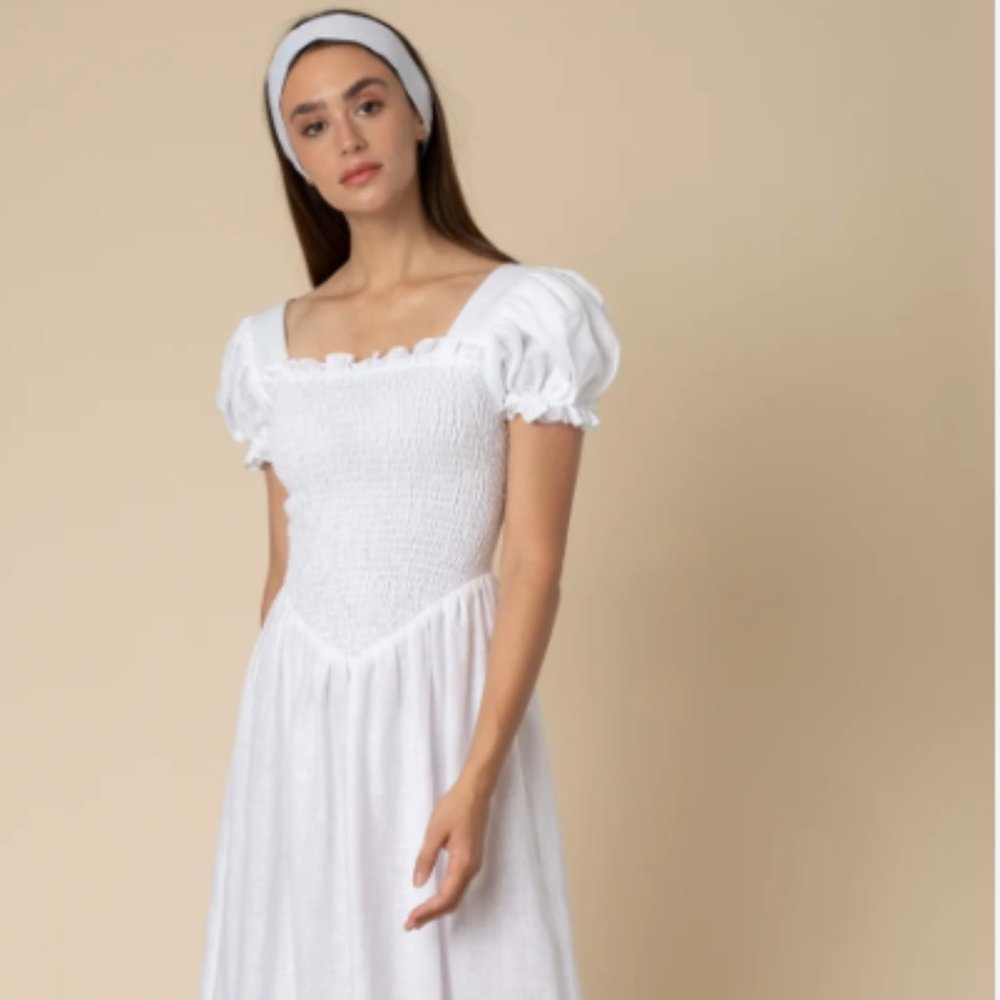 SLEEPER dress BELLE white- size small